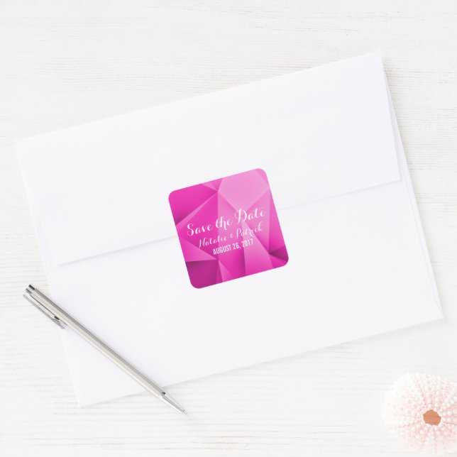 Tons bijoux roses Enregistrer Stickers Date (Enveloppe)