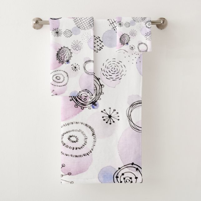 Tons chauds Motif aquarelle (En situation)