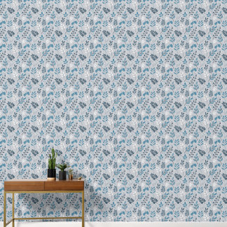tons clairs bleu fleurs papier peint