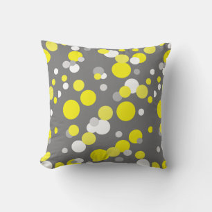 Tons d'art Abstrait funky de coussin Coussin jaune