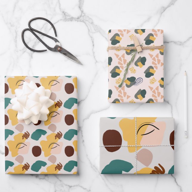 Tons d'art Abstraits des feuilles de papier d'enve (Recto)