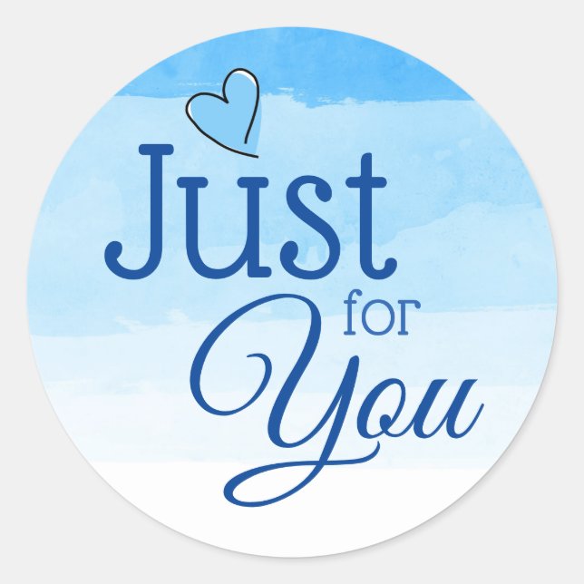 Tons de bleu juste pour vous Stickers Cadeau (Devant)