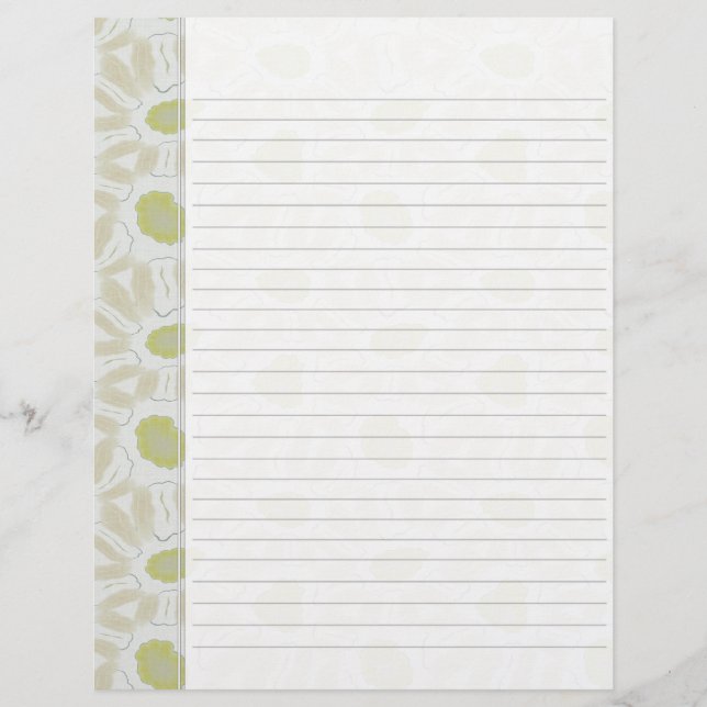 Tons de Chartreuse Vert Retro Motif Floral (Devant)