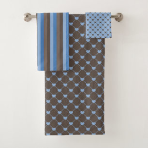 TONS DE COEURS ET STRIPES BROWN ET BLEUS PETITS