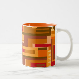 Tons de la Terre tasse motif abstrait