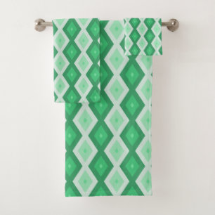 Tons de motif diamant vert