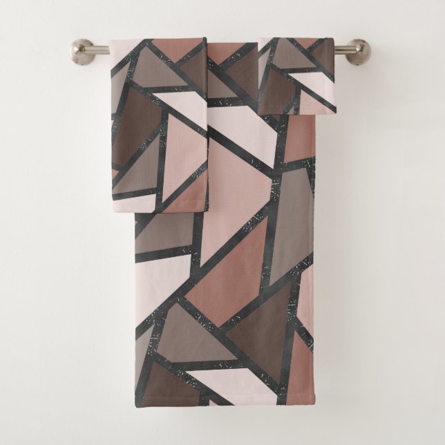 Tons de motif en vitrail marron (En situation)