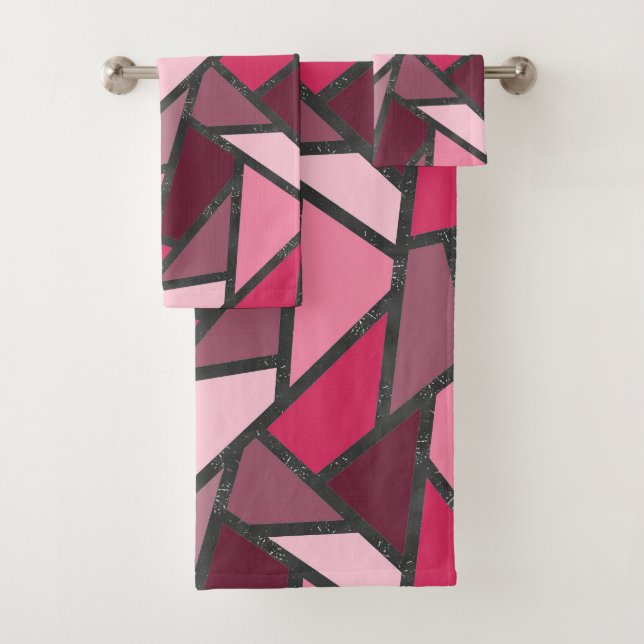 Tons de motif en vitrail rose (En situation)