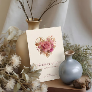 Tons de rose délicats Fleur de cœur Sympathie