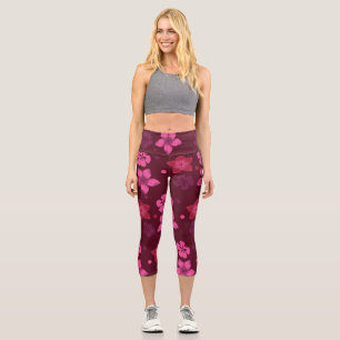 Tons de rose hawaïen Imprimer Leggings de yoga
