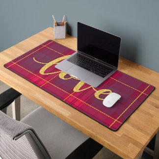 TONS DE ROUGE PLANTÉ AVEC SCRIPT D'AMOUR OR