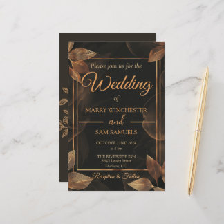 Tons de terre | Faire-part de mariage minimaliste