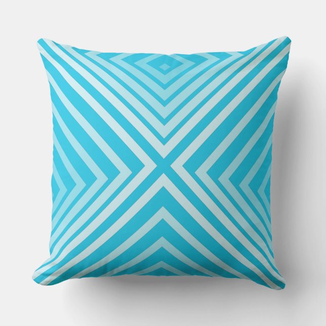 Tons de Turquoise Cornery Motif - Coussin (Recto)