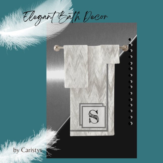 Tons gris modernes monogrammes (Créateur téléchargé)