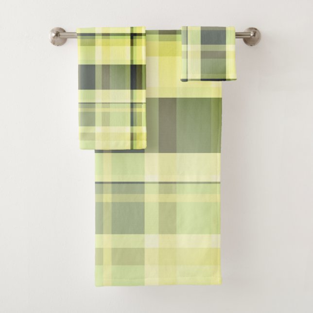 Tons Plaid Automne Vert, Gris, Crème Beurre (En situation)