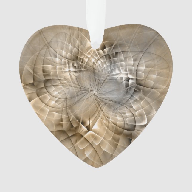 Tons Terre Abstrait Art fractal moderne Coeur (devant)