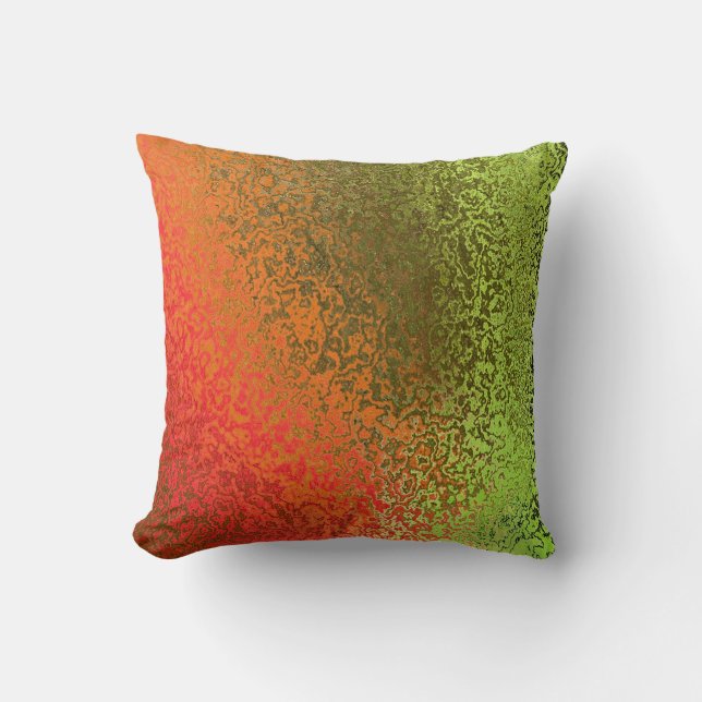 Tons vert et Coussin Motif orange (Recto)