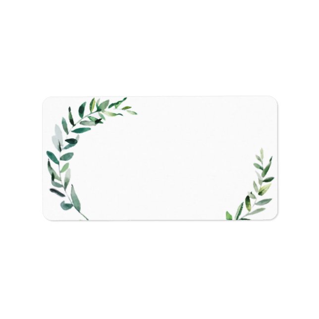 Tons verts - Étiquette de adresse Mariage (Devant)