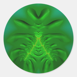 Tons verts ~ Sticker rond classique