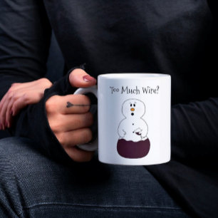Too Much Wine Snowman Mug