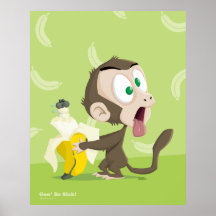 Tooky Monkey avec Banana Poster