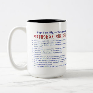 Top 10 des orthodoxes chrétiens signe une tasse bi