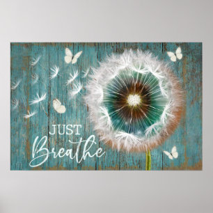 Top 3 Hippie Wall Art Poster Just Breathe Poster