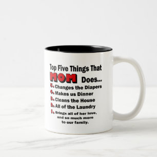 Top 5 des choses que maman fait Mug