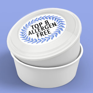 Top 8 Étiquette d'aliments sans allergène