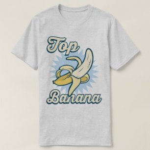 Top Banana Numéro Un Drôle Rétro Slogan T-Shirt