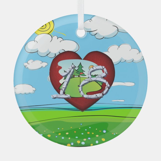 TOP Golf 18 Ornement en verre (Recto)