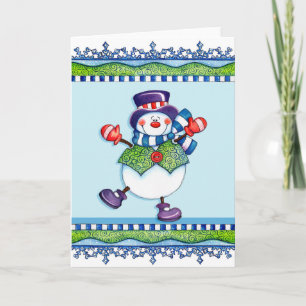 Top Hat Snowman - Carte de voeux