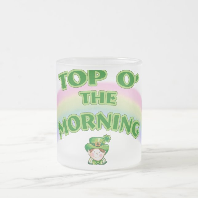 Top O' Le Matin Pour Vous Mug De Verre (Centre)