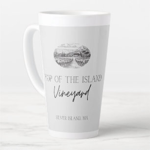 Top of the Island Winery tlatte gray mug