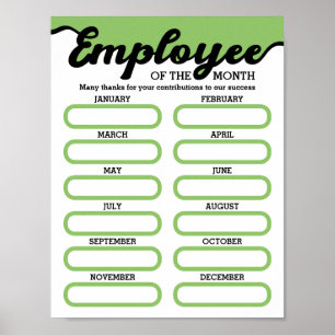Top performer employee of the month award poster