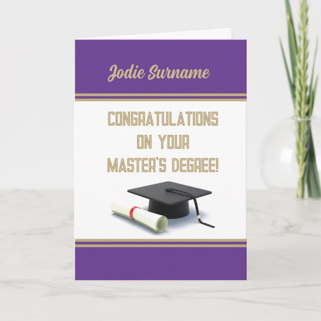 Top Pick ! Master's Degree ! Carte de diplôme (Devant)