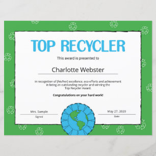 Top Recycler Certificat de réussite PDF