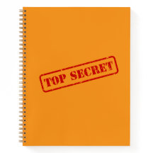 Top Secret Stamped Funny Fun Journal Carnet
