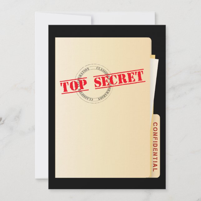 Top Secret Surprise Party Invitations personnalisé (Devant)