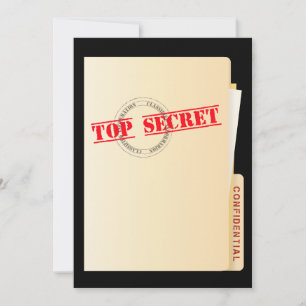 Top Secret Surprise Party Invitations personnalisé