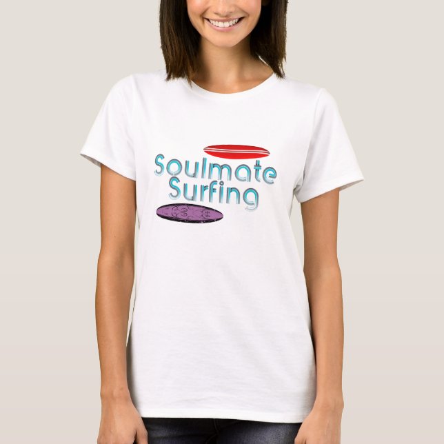 Top Soulmate Surfing Dames T-Shirts (Devant)