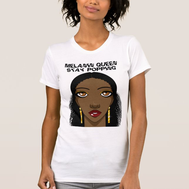 Top T-shirt Melanin Queen tendance (Devant)