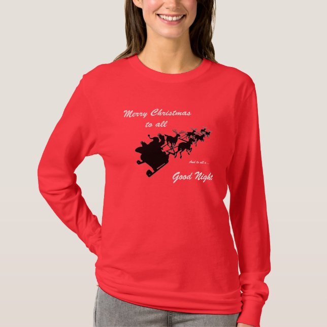 Top T-shirt pour dames de Noël (Devant)