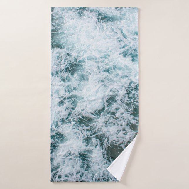 Top view of ocean waves (Serviette de bain)