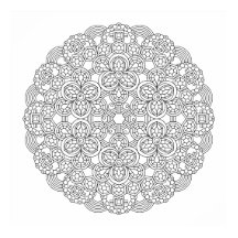 Topaz Moonlight Crystal Mandala Coloring Poster