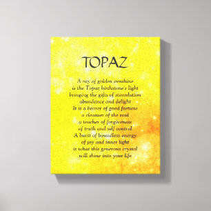 Topaz pierre de naissance - Novembre poème toile d