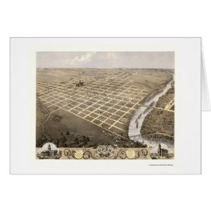 Topeka, carte panoramique de KS - 1869