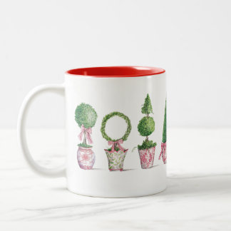 Topiacés de Noël Café Mug