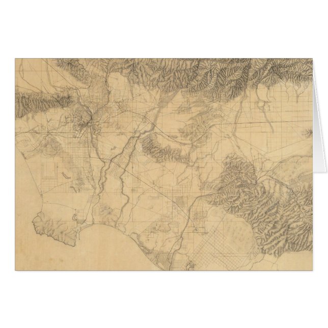 Topographie de Los Angeles et San Bernardino (Devant horizontal)