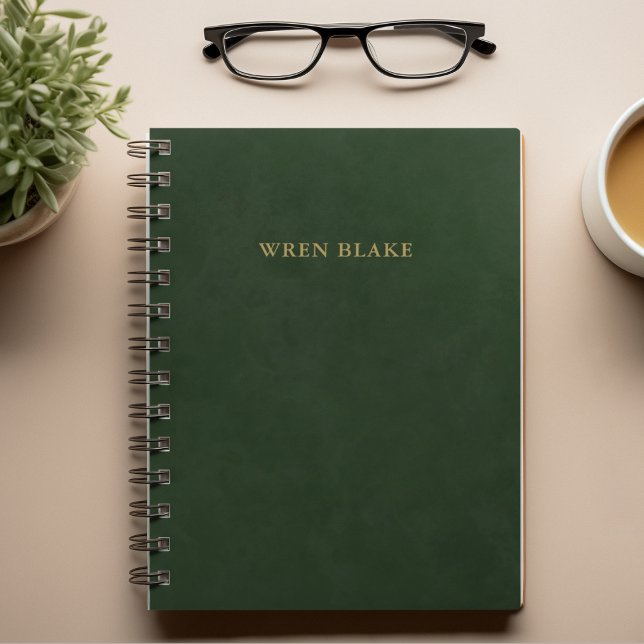 Topographie or élégant et cuir vert foncé (Créateur téléchargé)